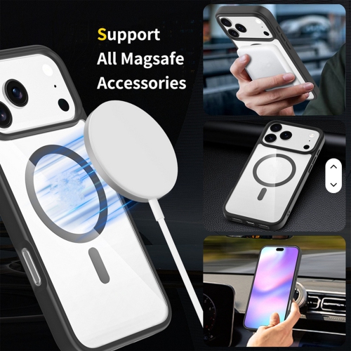 [CS] Transparent Hard PC Hybrid Magnetic MagSafe Case Cover for iPhone 17 Pro Max, Navy