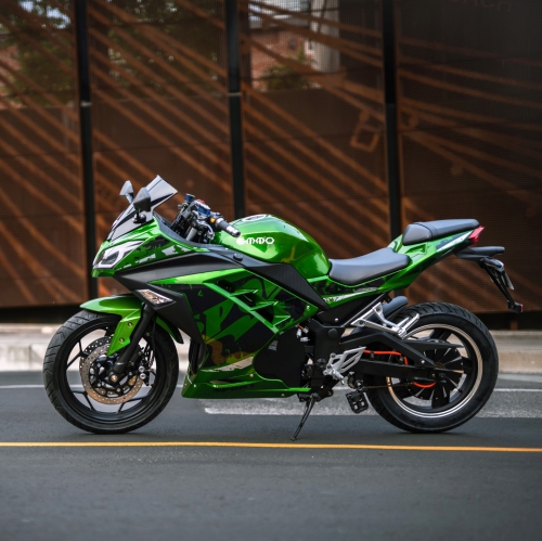 Emmo Zone MAX E Bike - Motorcycle Style eBike - 84V50Ah Lithium - 105km Long Range - Green - QS Motor