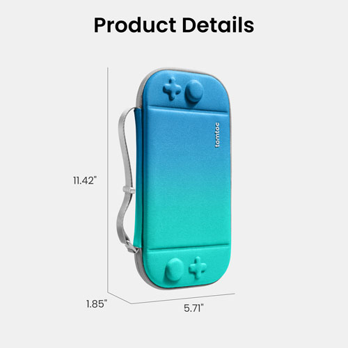 Étui mince Fancy Case-G05 de Tomtoc pour Nintendo Switch 2 - Bleu océan