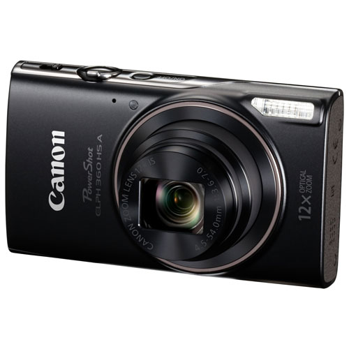 Appareil photo numérique PowerShot ELPH 360 HS A Wi-Fi 20,2 Mpx à zoom optique 12x de Canon