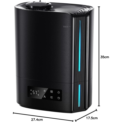6L Humidifiers for Bedroom Large Room, Ultrasonic Top Fill Cool Mist Humidifiers & Essential Oil Diffuser for Baby, Nursery, Plants, Last up to 60