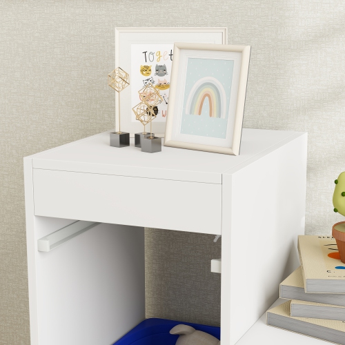 Qaba Toy Storage Organizer with 6 Plastic Bins, 3 Layers Children Toy Storage with Anti-tipping Design, for Ages 3–8 Years, Study Room, Playroom,