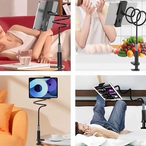 Gooseneck Tablet Holder, Flexible and Adjustable Mobile Phone Holder with Long Arms