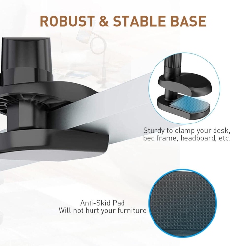 Gooseneck Tablet Holder, Flexible and Adjustable Mobile Phone Holder with Long Arms