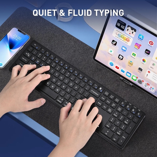 2.4G USB-C Wireless Keyboard Ultra Slim Full Size Keyboard Keypad
