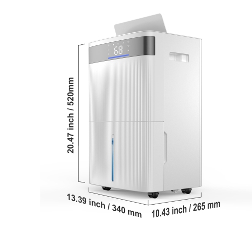 VEVOR 80 Pints Dehumidifier for Home & Basement, Drain Hose for Commercial & Industrial Use, Smart Humidity Control, Low Noise for Large Rooms,