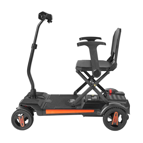 VEVOR 265LBS 4-Wheel Electric Mobility Scooter for Adults & Seniors, Integrated Automatic Folding Mobility Scooter with Remote Control, NFC Keys &