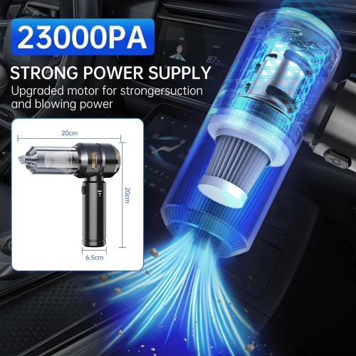 NIERBO Handheld Mini Vacuum Cordless,23000PA Powerful Suction USB Rechargeable Portable Car Vacuum Cleaner Car Cleaner for Pet Hair, Car, Home,