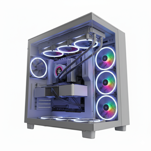 Supreme Gaming PC – NVIDIA Georce RTX 5090 | AMD Ryzen 7 9800X3D | 64 GB DDR5-5600 | 2 TB SSD | Wi‑Fi | Xbox Game Pass - White