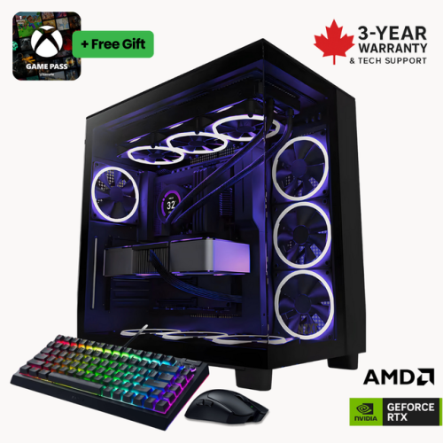 5-in-1 Supreme Gaming Bundle – NVIDIA GeForce RTX 5080 4K Gaming Monitor, Mouse, Keyboard | AMD Ryzen 7 9800X3D | 32 GB DDR5-5600 | 1 TB SSD - Black