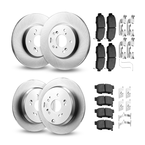 VEVOR R-31455 Front & Rear Brake Kit Compatible with 2012-2016 Honda CR-V, 12 inch Hollow Structure Front Rotors, 12 inch Solid Structure Rear Rotors