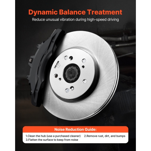 VEVOR R-31455 Front & Rear Brake Kit Compatible with 2012-2016 Honda CR-V, 12 inch Hollow Structure Front Rotors, 12 inch Solid Structure Rear Rotors
