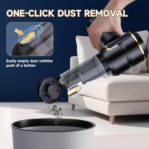 NIERBO Car Vacuum Cleaner Cordless with Battery Display, 23000PA Mini Handheld, 4-in-1 Compressed Air Duster & Air Blower & Pump with Brushless Motor