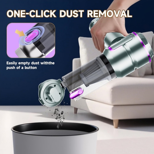 NIERBO Car Vacuum Cleaner Cordless with Battery Display, 23000PA Mini Handheld, 4-in-1 Compressed Air Duster & Air Blower & Pump with Brushless Motor