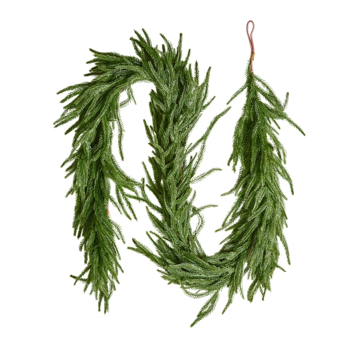 VEVOR  Christmas Garland, 6-Ft Realistic Norfolk Pine Garland, Evergreen Real Touch Artificial Faux Greenery Garlands, for Holiday Indoor Outdoor