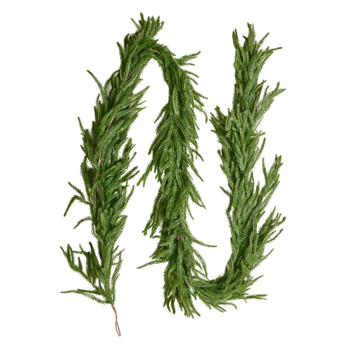VEVOR  Christmas Garland, 9-Ft Realistic Norfolk Pine Garland, Evergreen Real Touch Artificial Faux Greenery Garlands, for Holiday Indoor Outdoor