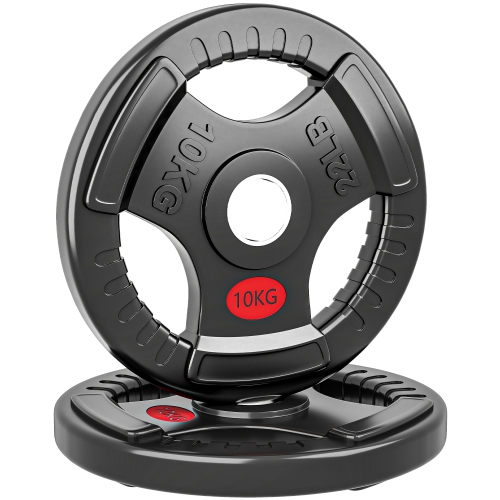 Ensemble de 2 disques Soozier, ensemble de poids de 2&nbsp;po avec trois poignées pour haltérophilie et entraînement musculaire à domicile, 2