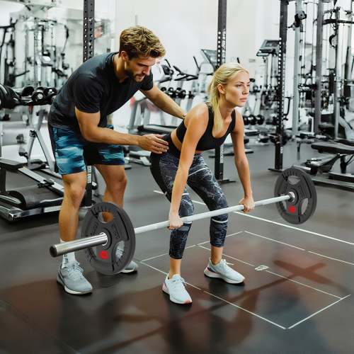 Ensemble de 2 disques Soozier, ensemble de poids de 2 po avec trois poignées pour haltérophilie et entraînement musculaire à domicile, 2