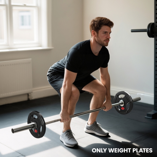 Ensemble de 2 disques Soozier, ensemble de poids de 2&nbsp;po avec trois poignées pour haltérophilie et entraînement musculaire à domicile, 2