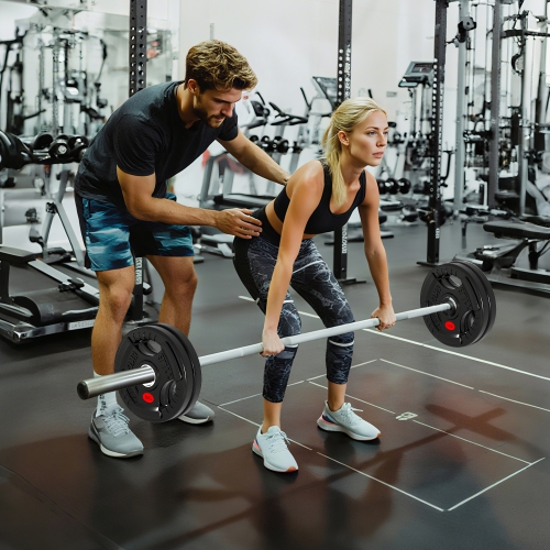 Ensemble de 4 disques Soozier, ensemble de poids de 2&nbsp;po avec trois poignées pour haltérophilie et entraînement musculaire à domicile, 4