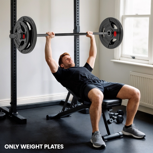 Ensemble de 4 disques Soozier, ensemble de poids de 2&nbsp;po avec trois poignées pour haltérophilie et entraînement musculaire à domicile, 2