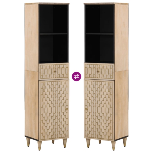 vidaXL Bathroom Cabinet 38x33x160 cm Solid Wood Mango