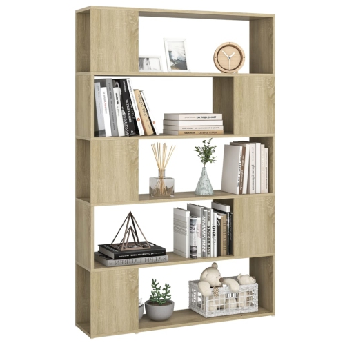 VidaXL – Séparateur de bibliothèque en chêne Sonoma 100 x 24 x 155&nbsp;cm, bois d'ingénierie