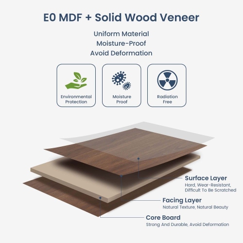 POVISON 95" floating TV stand - Wood