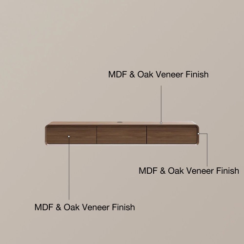 POVISON 95" floating TV stand - Wood