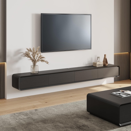 POVISON 95" floating TV stand -Black