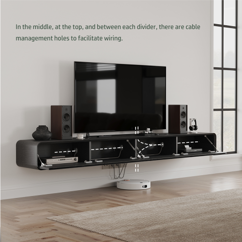 POVISON 95" floating TV stand -Black