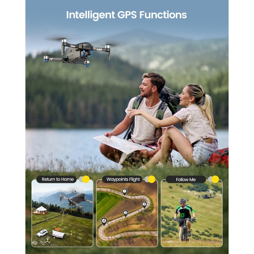 Holy Stone HS600 GPS Drone with 4K EIS Camera for Adults, 2-Axis Gimbal & 10000 FT Range, 56-Min Flight Time 2 Batteries, Brushless Motors, 4K/30FPS