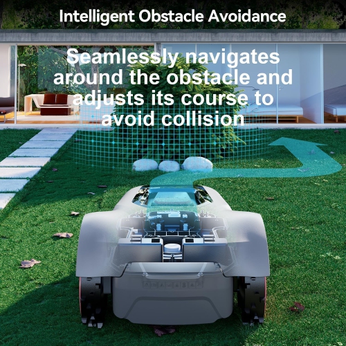 Redroad Robot Mower, Automatic Robot Lawn Mower Precise Boundary Wire Break Detection Smart Navigation