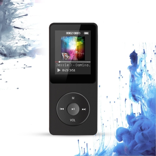Portable MP3 player with Bluetooth FM, MP4 e-book reader, and lossless music player, 32GB memory card - Black