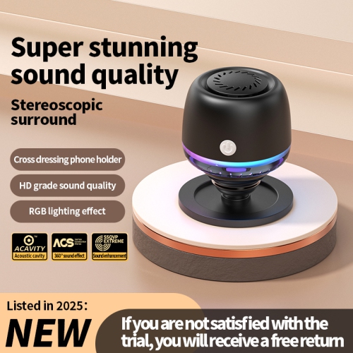 Magnetic waterproof Bluetooth speaker | 5W panoramic sound | IPX6 waterproof | RGB lighting | TWS wireless connection | Portable mini speaker for car