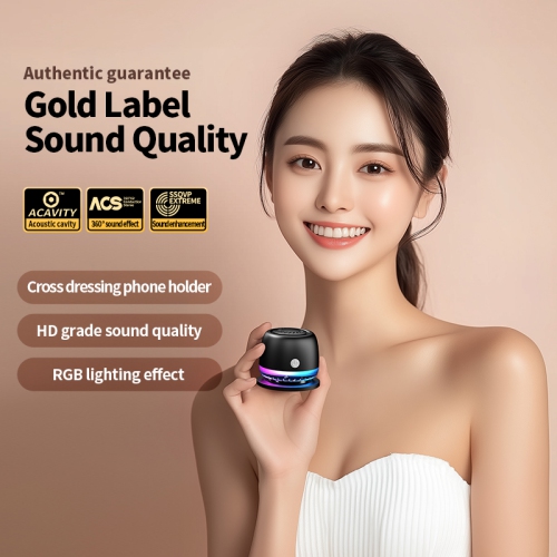 Magnetic waterproof Bluetooth speaker | 5W panoramic sound | IPX6 waterproof | RGB lighting | TWS wireless connection | Portable mini speaker for car