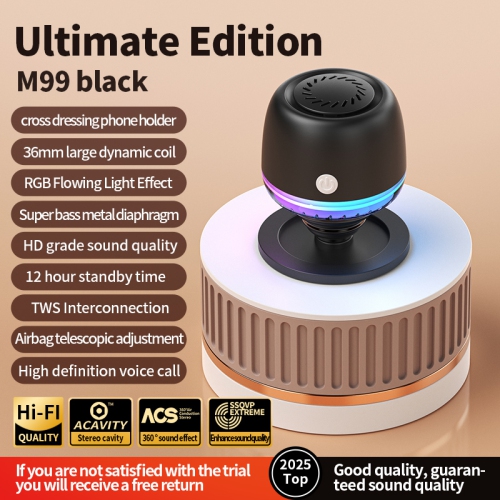 Magnetic waterproof Bluetooth speaker | 5W panoramic sound | IPX6 waterproof | RGB lighting | TWS wireless connection | Portable mini speaker for car