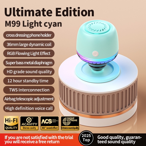 Magnetic waterproof Bluetooth speaker | 5W panoramic sound | IPX6 waterproof | RGB lighting | TWS wireless connection | Portable mini speaker for car