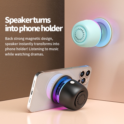 Magnetic waterproof Bluetooth speaker | 5W panoramic sound | IPX6 waterproof | RGB lighting | TWS wireless connection | Portable mini speaker for car