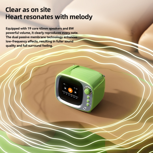 Multifunctional Bluetooth speaker alarm clock | 8W bass | Bluetooth calling | Dynamic screen | FM radio, TF card, and USB-C port | Long battery life