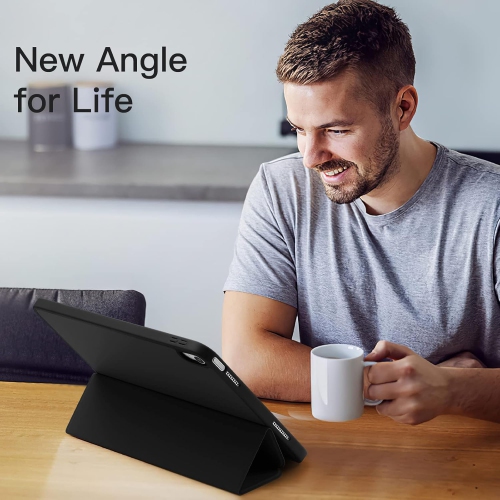 iPad Air 13 Case iPad Air 13-inch Case (with Anti-Fingerprint, Drop-Resistant, and Shockproof Stand) - Premium Black