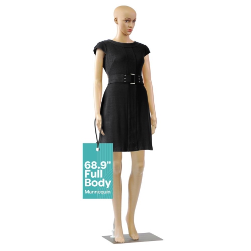 SereneLife 68.9" Tall Full-Body Female Mannequin with Adjustable Head, Flexible Limbs and Detachable Design, Perfect for Clothing Stores, Boutiques,