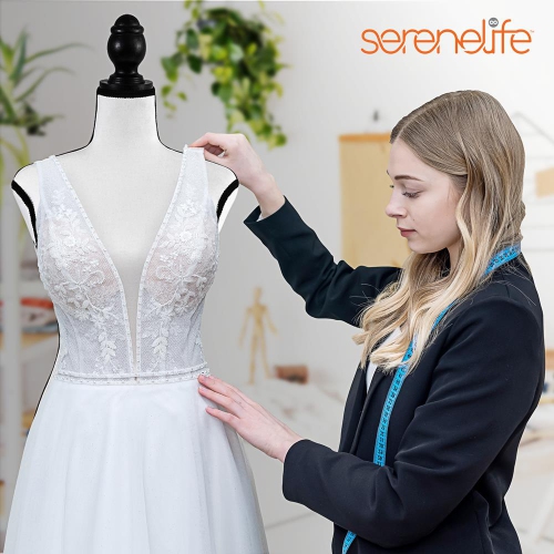 Female Mannequin, Hanging Fashion Torso Display Form Mannequin with Hook, Adjustable Tripod Stand, Glossy White, for Sweaters, T-Shirts, Jackets,