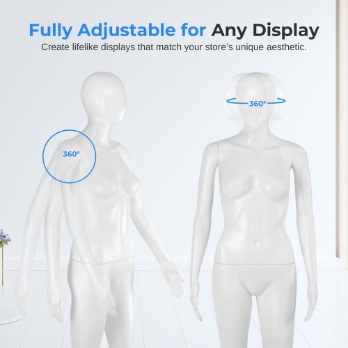 SereneLife 68.9'' Female Torso Dress Form-Detachable Mannequin Full Body Stand, Standard