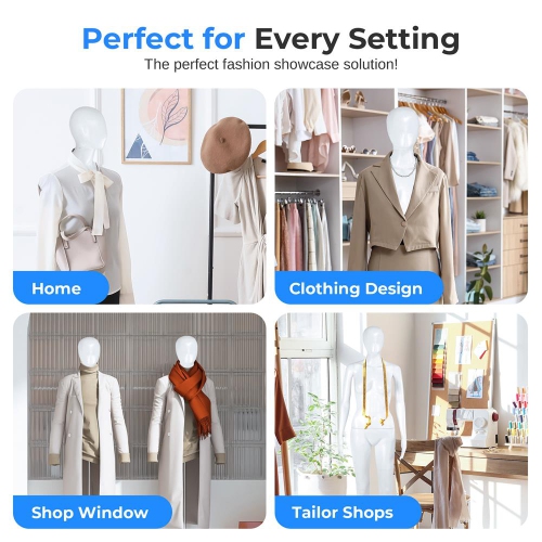 SereneLife 68.9'' Female Torso Dress Form-Detachable Mannequin Full Body Stand, Standard