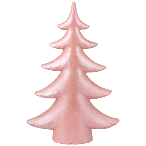 Arbre de Noël scintillant enneigé de table - 10&nbsp;po - Rose pâle