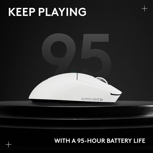 Logitech G PRO X Superlight 2 Compact 44000 DPI Wireless HERO 2 Gaming Mouse - White