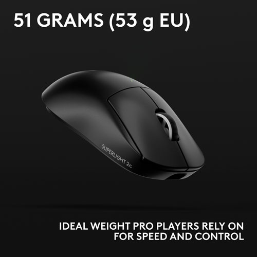 Logitech G PRO X Superlight 2 Compact 44000 DPI Wireless HERO 2 Gaming Mouse - Black
