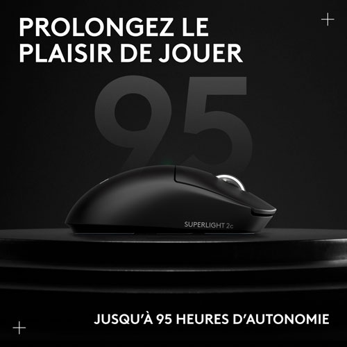 Logitech G PRO X Superlight 2 Compact 44000 DPI Wireless HERO 2 Gaming Mouse - Black