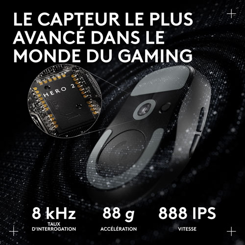 Logitech G PRO X Superlight 2 Compact 44000 DPI Wireless HERO 2 Gaming Mouse - Black